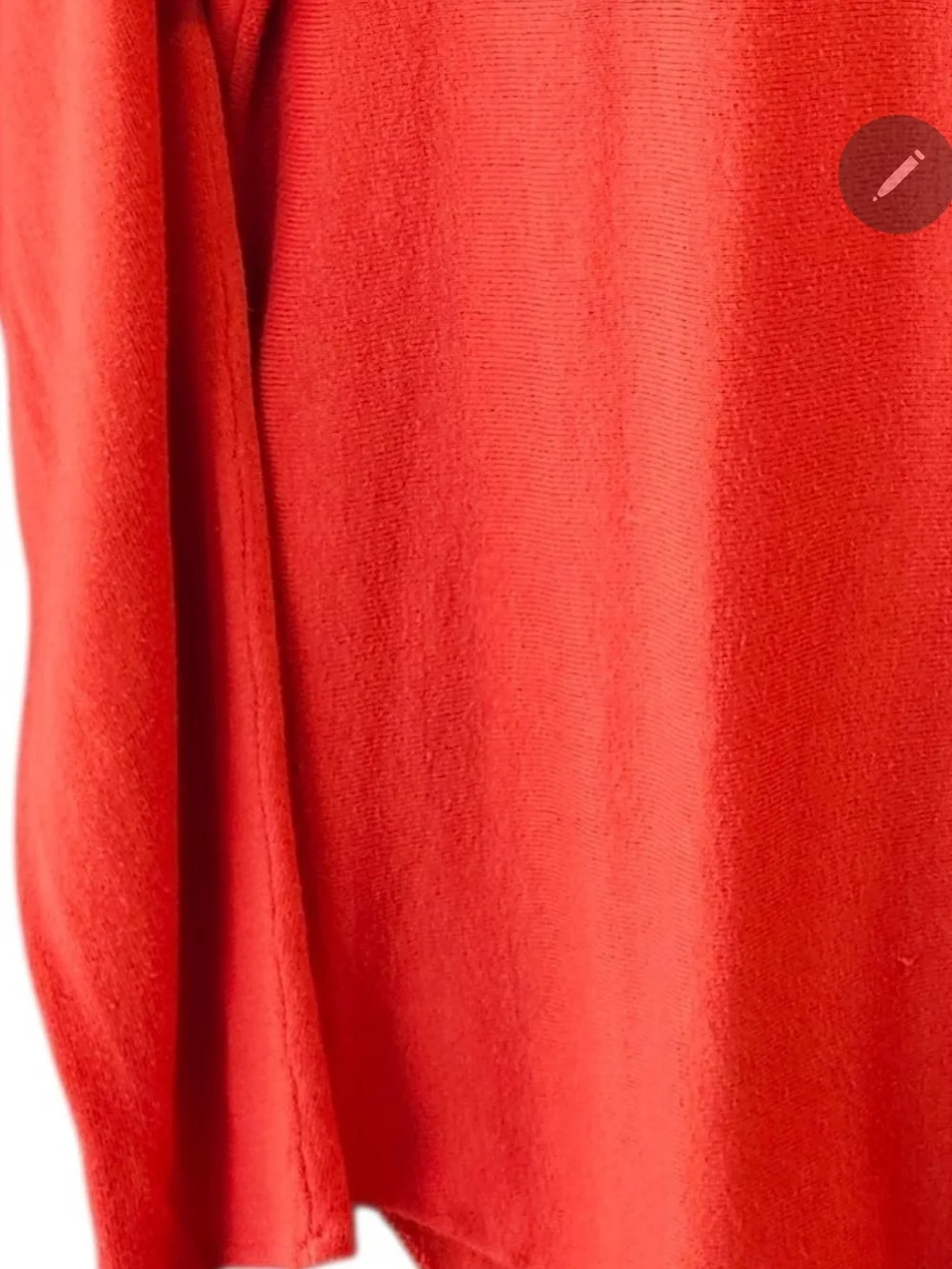 Michael Kors Coral Orange Lightweight Dolman Sleeve Sweater XL Hi Low Hem